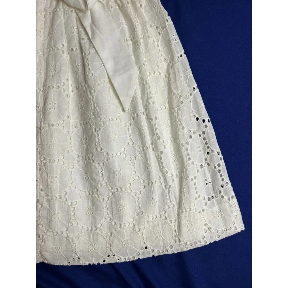 Petit Ami Girls White Eyelet Lace And Cotton‎ Dress Size 18 Months 18m Summer